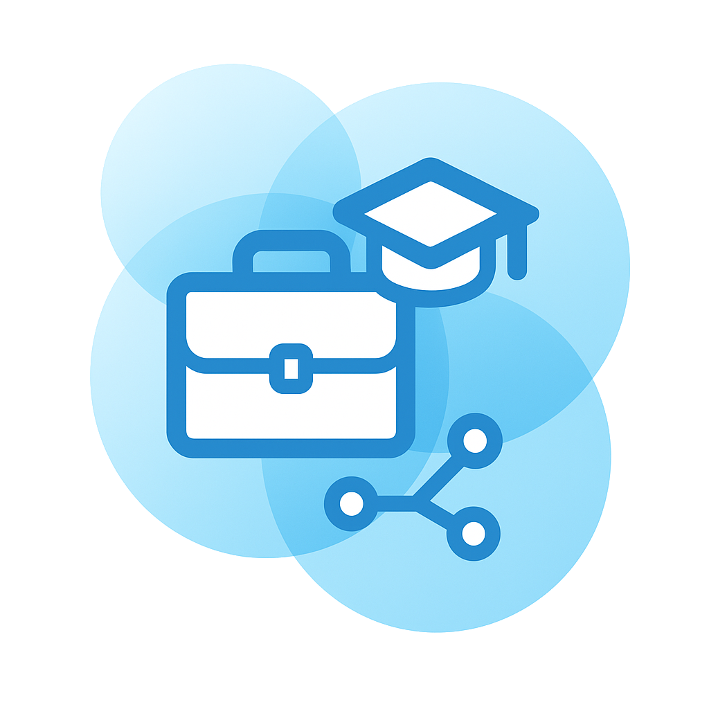 Illustration showing an alum or parent posting an internship opportunity form.