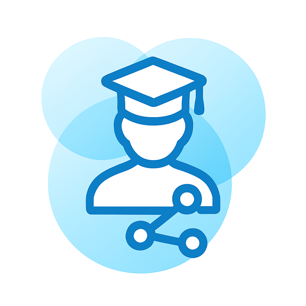 Illustration of a student browsing internship opportunities on a mobile device.